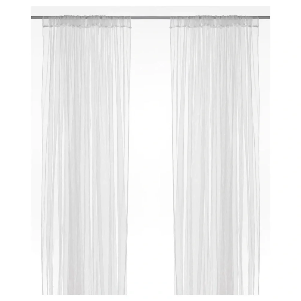 IKEA Lill Lace Curtains 4 pair white